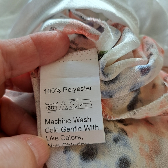 PLUS SIZE FLORAL PRINT FLOUNCE SLEEVE RUFFLE DRESS NWOT SIZE 4X - Picture 13 of 15